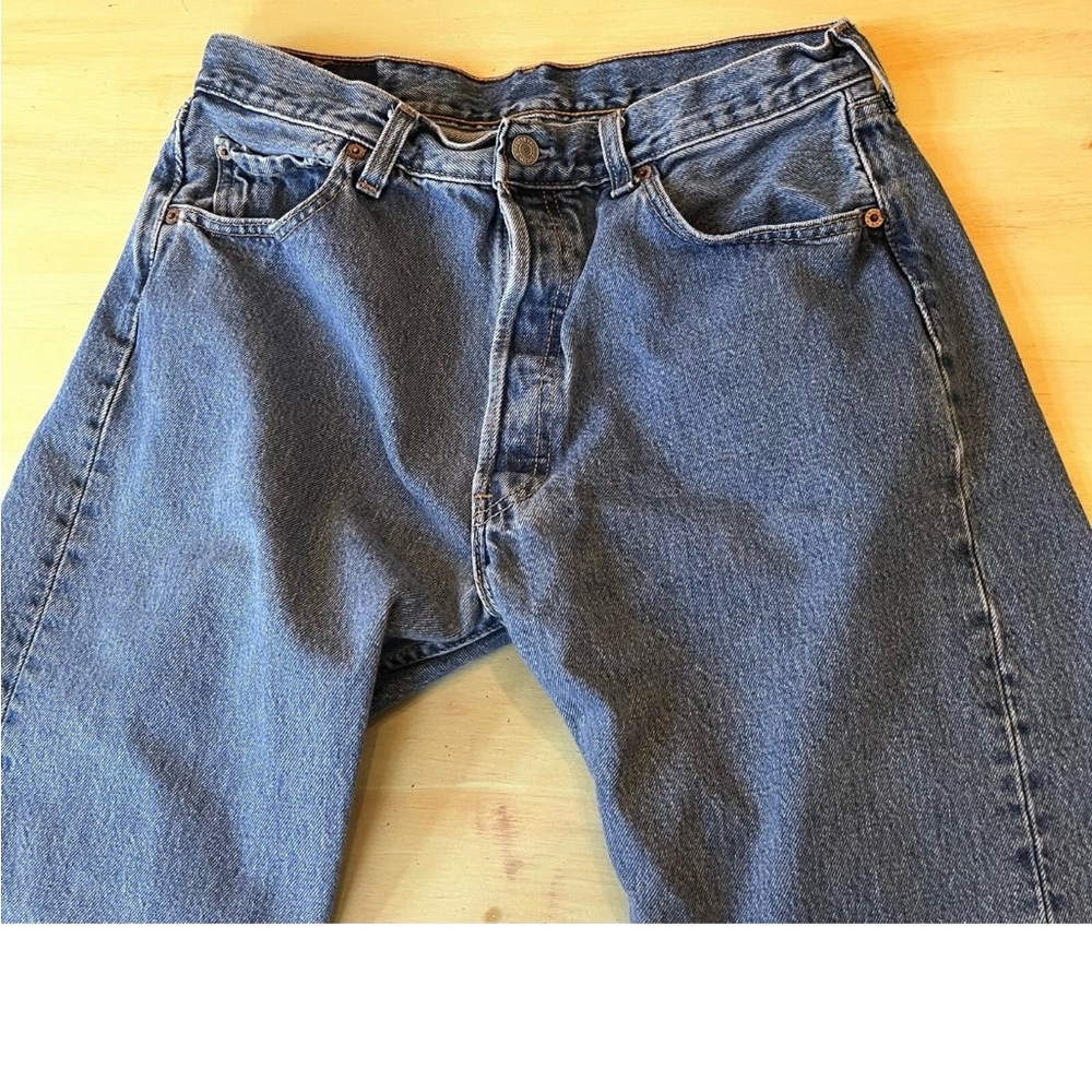 Vintage Levis 501 Jeans 34/32 Actual 29/29 Blue Workwear Denim USA MADE Womens - Picture 6 of 11